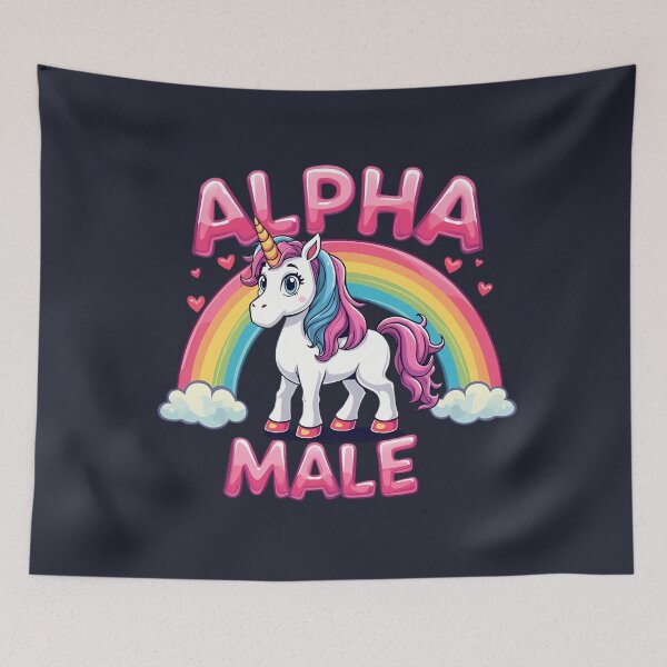 Item preview, Alpha Male Energy in Unicorn Style designed and sold by MakeIt-Tee-See.