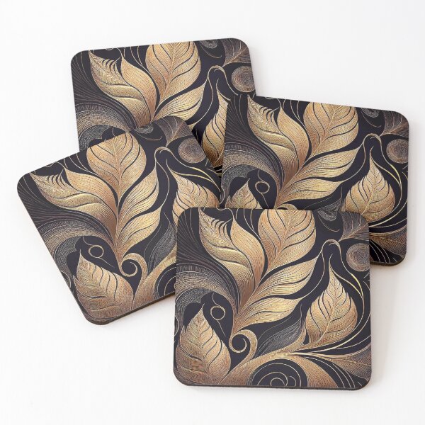 Item preview, Black and Gold Pattern 1 designed and sold by Katharos Creations.