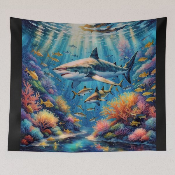 Item preview, Sharks, Jaws and corals #5 designed and sold by Helios Be. Lavsh.