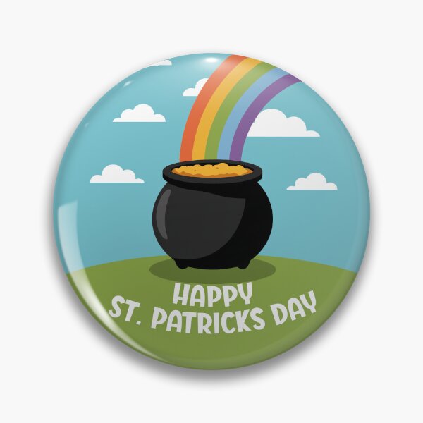 Item preview, St Patricks Day greeting card, pot of gold, rainbow, blue sky designed and sold by SpecialtiesShop.