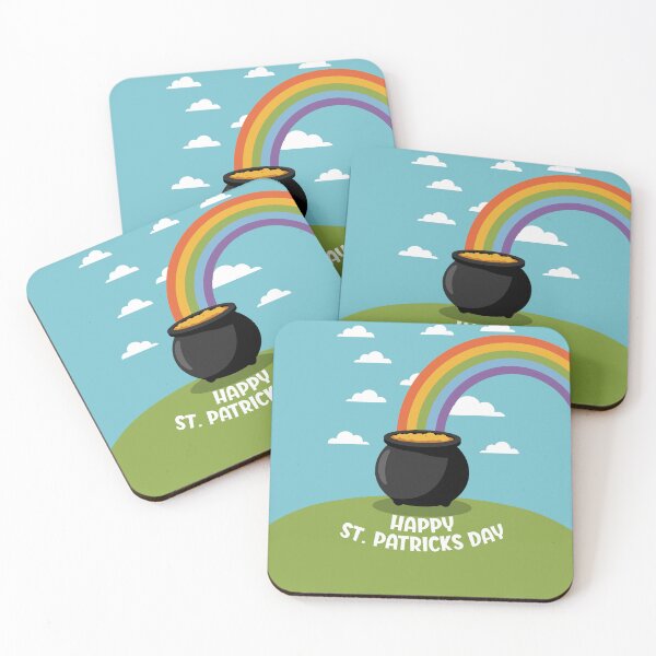 Item preview, St Patricks Day greeting card, pot of gold, rainbow, blue sky designed and sold by SpecialtiesShop.