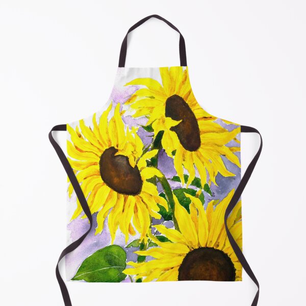 Item preview, 3 sunflowers in purple background designed and sold by SelenePaintings .