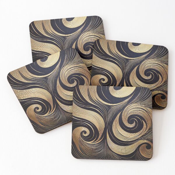 Item preview, Black and Gold Pattern 3 designed and sold by Katharos Creations.