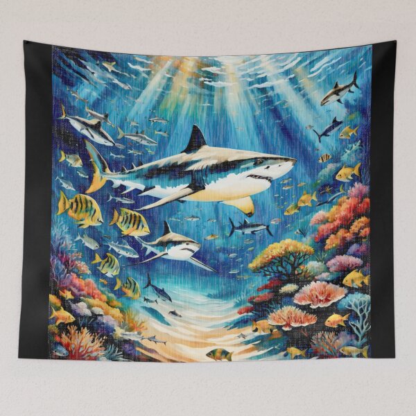 Item preview, Sharks, Jaws and corals #7 designed and sold by Helios Be. Lavsh.