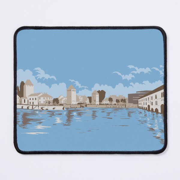 Item preview, Ponts Couverts and Barrage Vauban on River III Strasbourg France WPA Poster Art designed and sold by patrimonio.