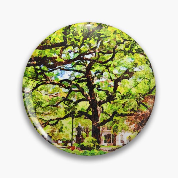 Item preview, Watercolor painting of trees and statue in Reynolds Square, Savannah designed and sold by GestaltImagery.