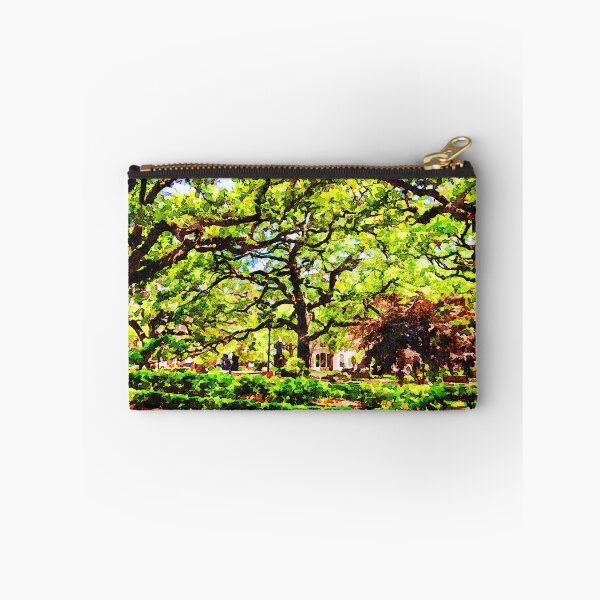 Item preview, Watercolor painting of trees and statue in Reynolds Square, Savannah designed and sold by GestaltImagery.