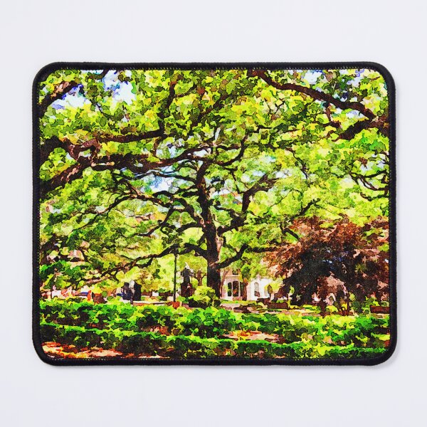 Item preview, Watercolor painting of trees and statue in Reynolds Square, Savannah designed and sold by GestaltImagery.