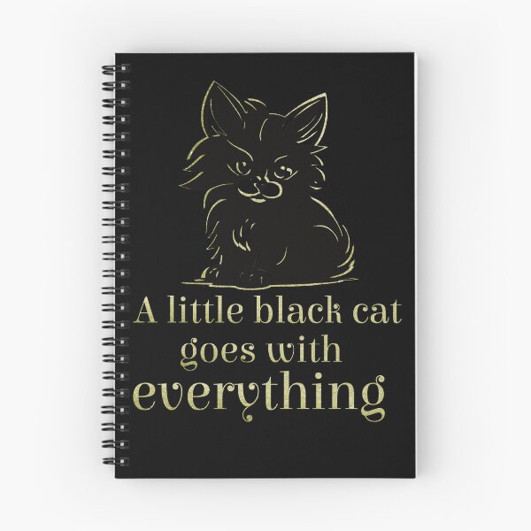 Item preview, A little black cat goes with everything - Version 2 - Gold Text designed and sold by FaeryNuff.