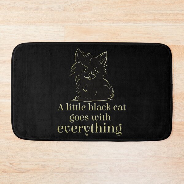 Item preview, A little black cat goes with everything - Version 2 - Gold Text designed and sold by FaeryNuff.