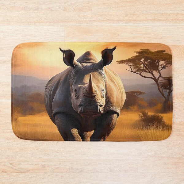 Item preview, Rhino in the Savannah | Digitally Handmade Drawing Painting designed and sold by FilipeFerreira.