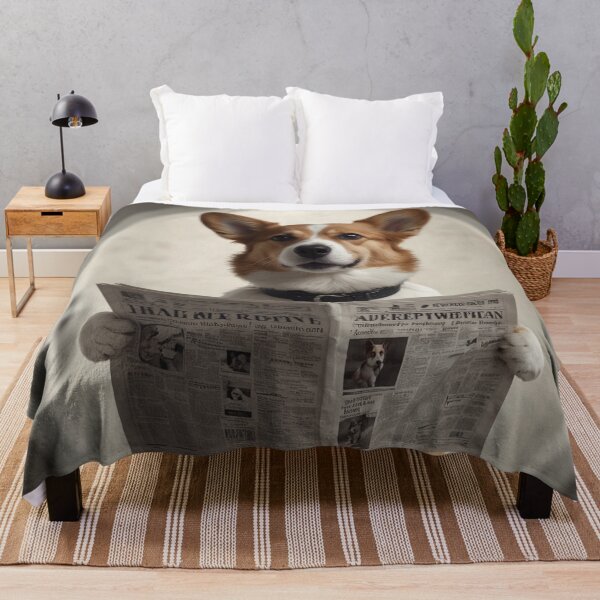 Item preview, Corgi Reading Newspaper on Toilet designed and sold by vk09.