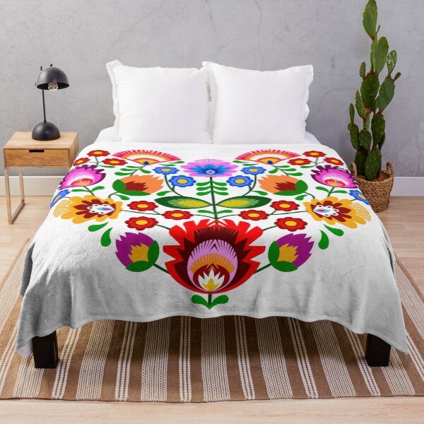 Item preview, Polish folk art - floral embroidery pattern and cutouts Valentines day designed and sold by mikistudio.