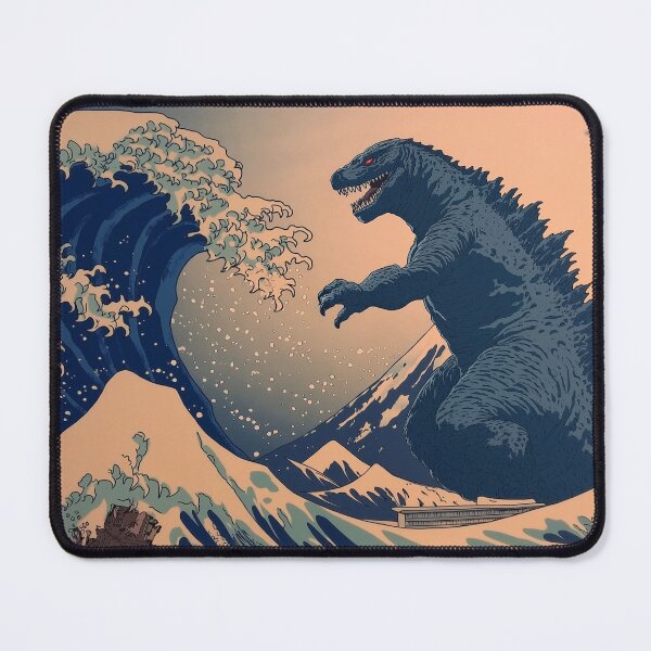 Item preview, Godzilla in the great wave off kanagawa designed and sold by PricklyPeanut.