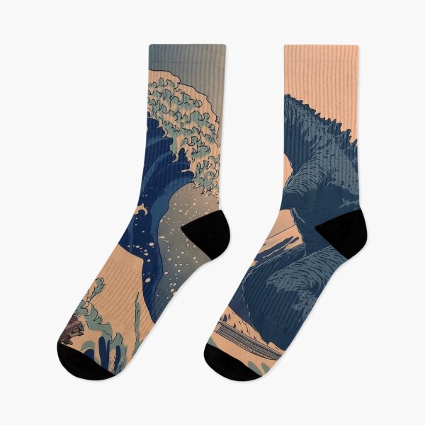 Item preview, Godzilla in the great wave off kanagawa designed and sold by PricklyPeanut.