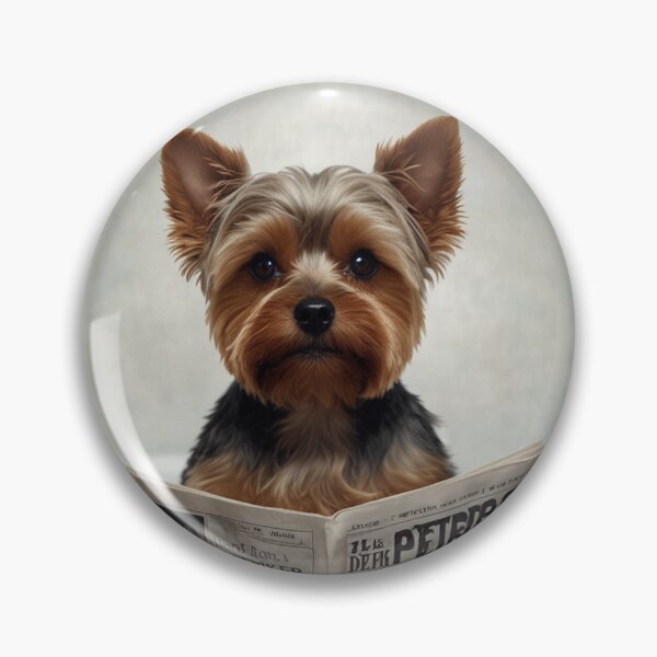 Item preview, Yorkshire Terrier Reading Newspaper on Toilet designed and sold by vk09.