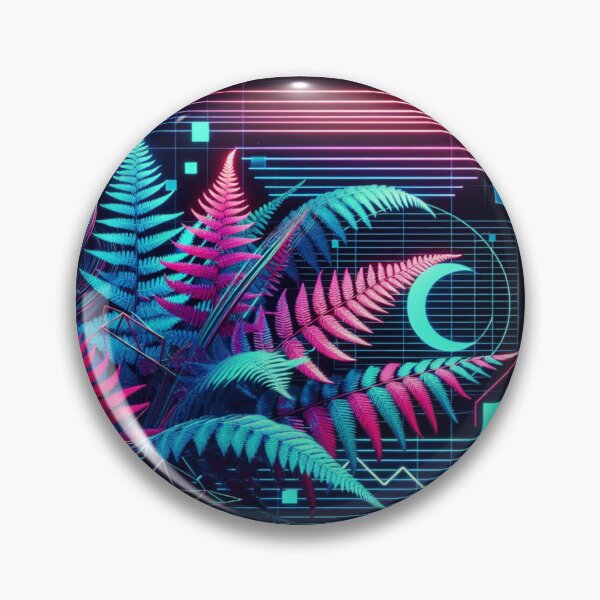 Item preview, Synthwave Retro Ferns designed and sold by RetroThreadedTs.