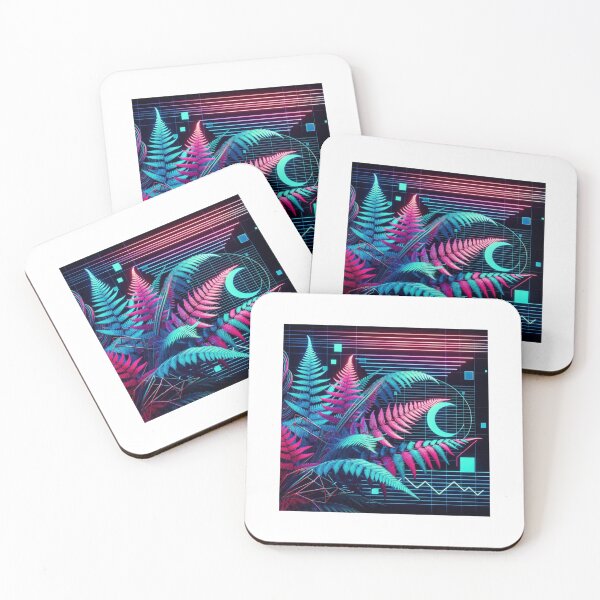 Item preview, Synthwave Retro Ferns designed and sold by RetroThreadedTs.