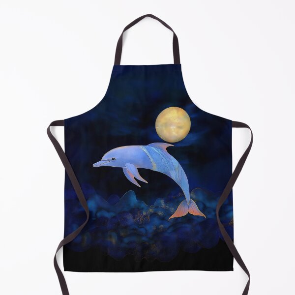 Item preview, Blue Dolphin Under Night Sky designed and sold by MagicalOceanArt.