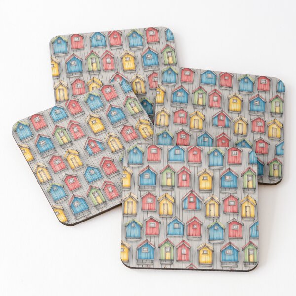 Item preview, Colorful Beach Huts designed and sold by StrictlyStellar.