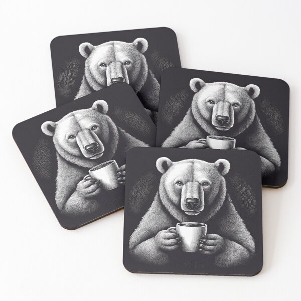 Item preview, Funny up all night Polar Bear drinking coffee designed and sold by Boxing Kangaroo Retail Company.