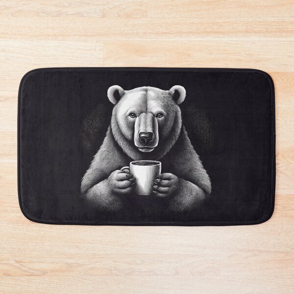 Item preview, Funny up all night Polar Bear drinking coffee designed and sold by Boxing Kangaroo Retail Company.