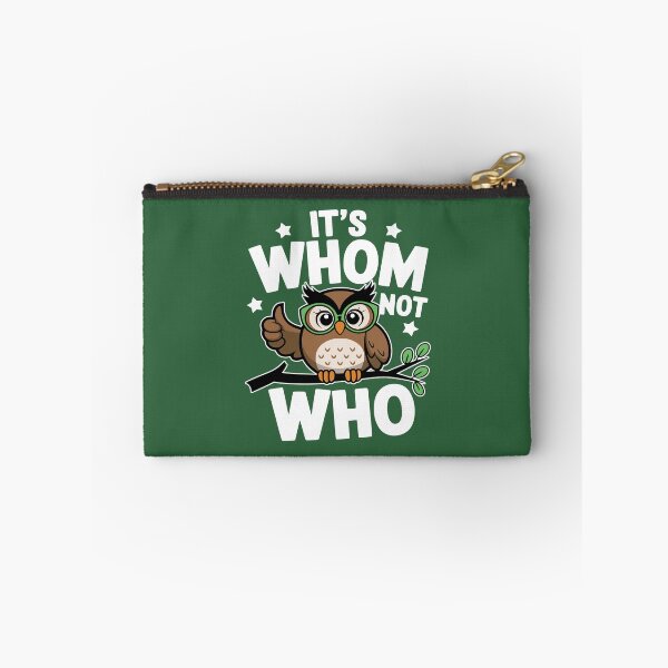 Item preview, It's Whom Not Who! Cute Owl Grammar Pun designed and sold by PMCreative.