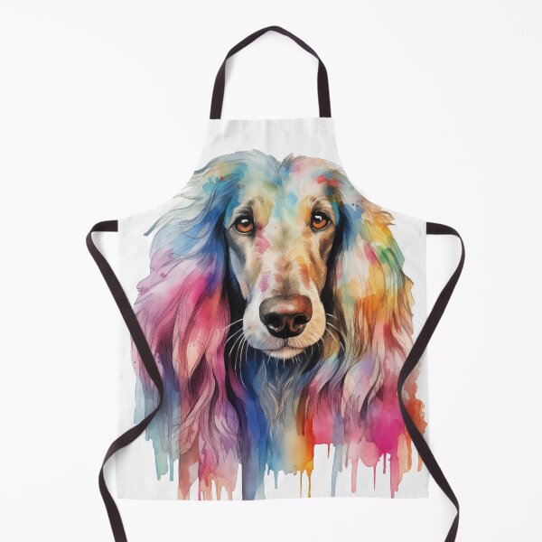 Item preview, Colorful Afghan Hound Watercolor Art designed and sold by doglovershirts.