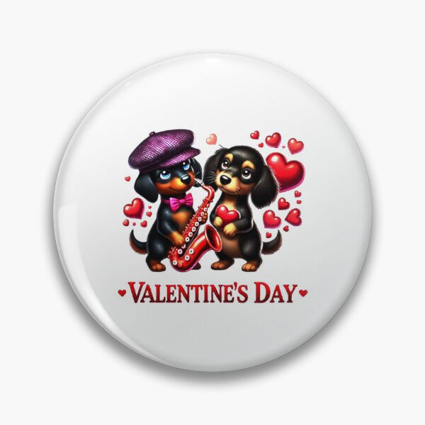 Item preview, Cute Dachshund Valentines Day Heart Lover Dog Music Sax designed and sold by Creat-Des.