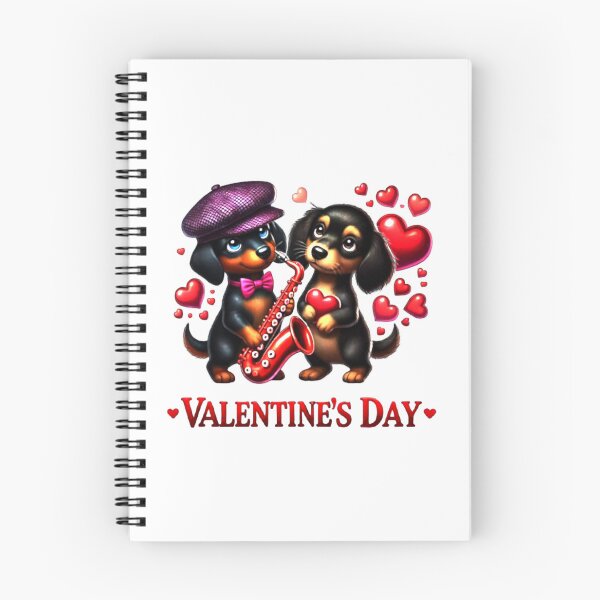 Item preview, Cute Dachshund Valentines Day Heart Lover Dog Music Sax designed and sold by Creat-Des.