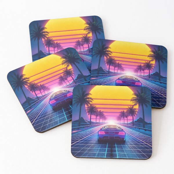 Item preview, Sunset Drive In Synthwave Style designed and sold by Unwind-Art-Work.