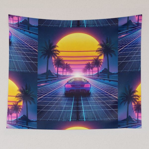 Item preview, Sunset Drive In Synthwave Style designed and sold by Unwind-Art-Work.