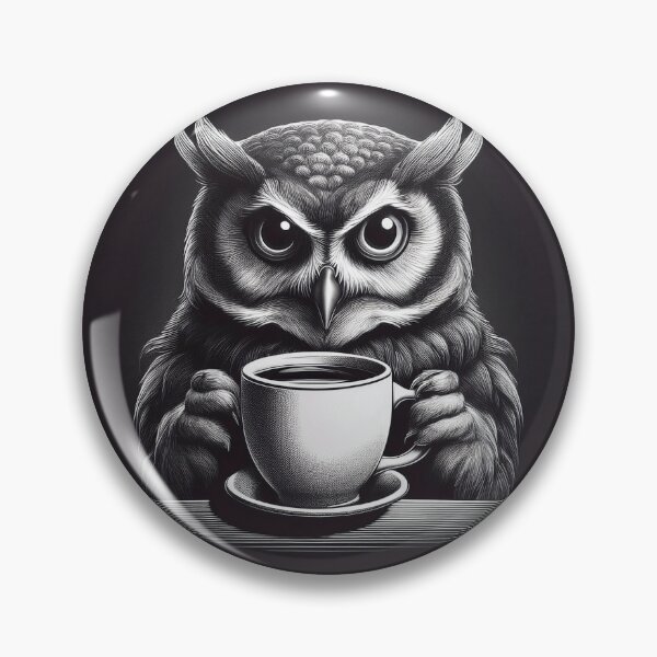 Item preview, Funny up all night Owl drinking coffee designed and sold by Boxing Kangaroo Retail Company.