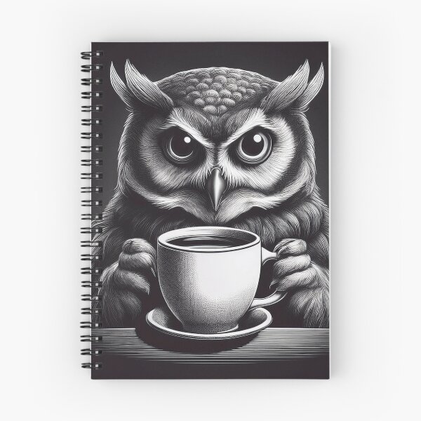 Item preview, Funny up all night Owl drinking coffee designed and sold by Boxing Kangaroo Retail Company.