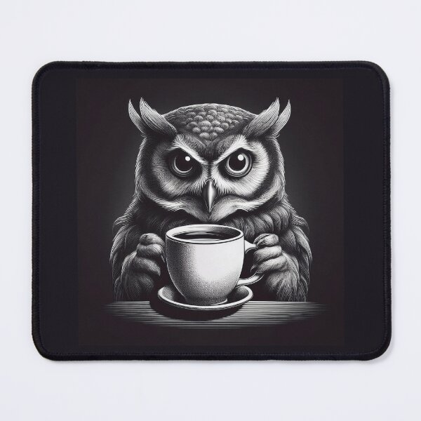Item preview, Funny up all night Owl drinking coffee designed and sold by Boxing Kangaroo Retail Company.
