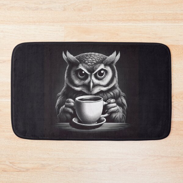 Item preview, Funny up all night Owl drinking coffee designed and sold by Boxing Kangaroo Retail Company.
