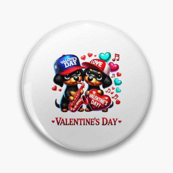 Item preview, Cute Dachshund Valentines Day Heart Lover Dog Music Sax designed and sold by Creat-Des.