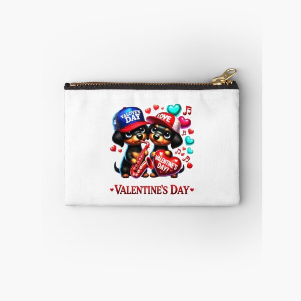 Item preview, Cute Dachshund Valentines Day Heart Lover Dog Music Sax designed and sold by Creat-Des.