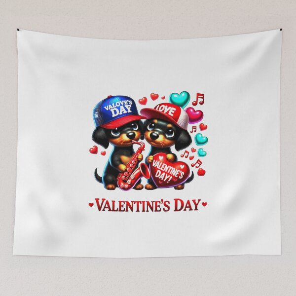 Item preview, Cute Dachshund Valentines Day Heart Lover Dog Music Sax designed and sold by Creat-Des.