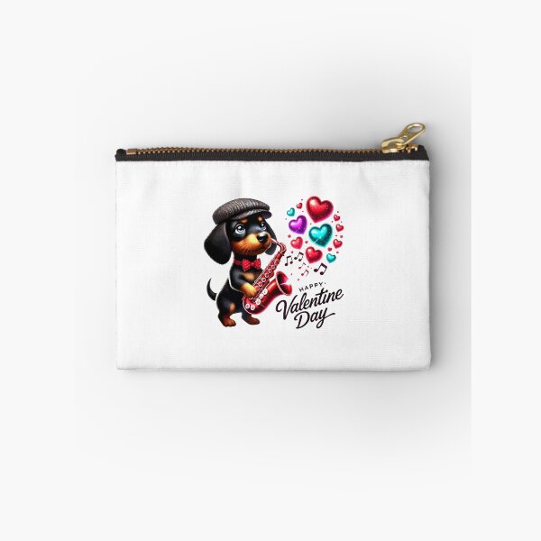 Item preview, Cute Dachshund Valentines Day Heart Lover Dog Music Sax designed and sold by Creat-Des.