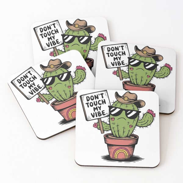 Item preview, Grumpy Cactus Sticker – Cute Desert Vibe Art designed and sold by LeeLoosii.