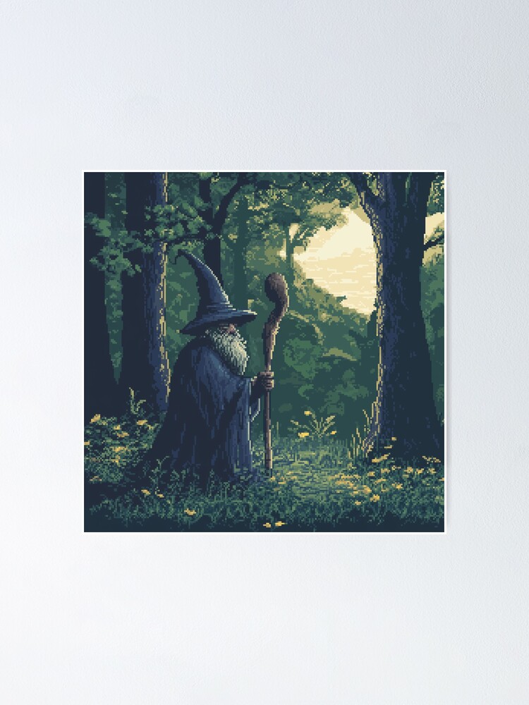 Thumbnail 1 of 3, Poster, Wizard 8bit designed and sold by Rtymer.