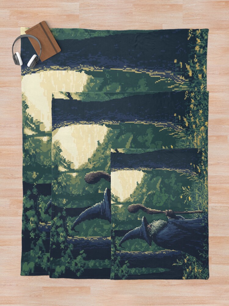 Thumbnail 5 of 6, Throw Blanket, Wizard 8bit designed and sold by Rtymer.