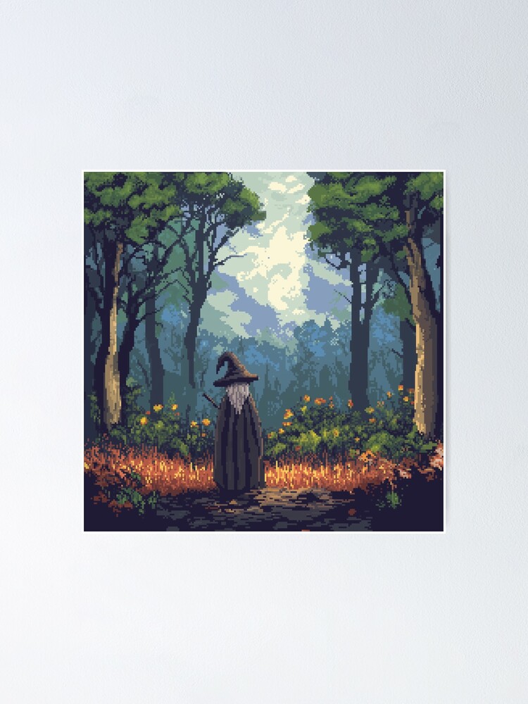 Thumbnail 1 of 3, Poster, Wizard 8bit designed and sold by Rtymer.