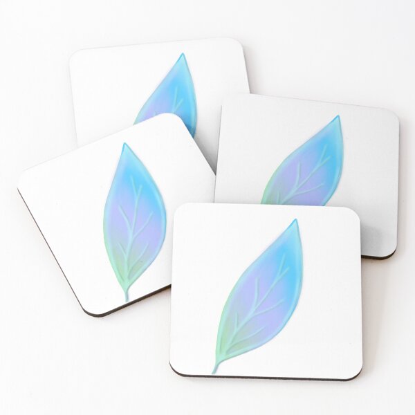 Item preview, Dreamy Gradient Blue Leaf Art designed and sold by ZorianArt.