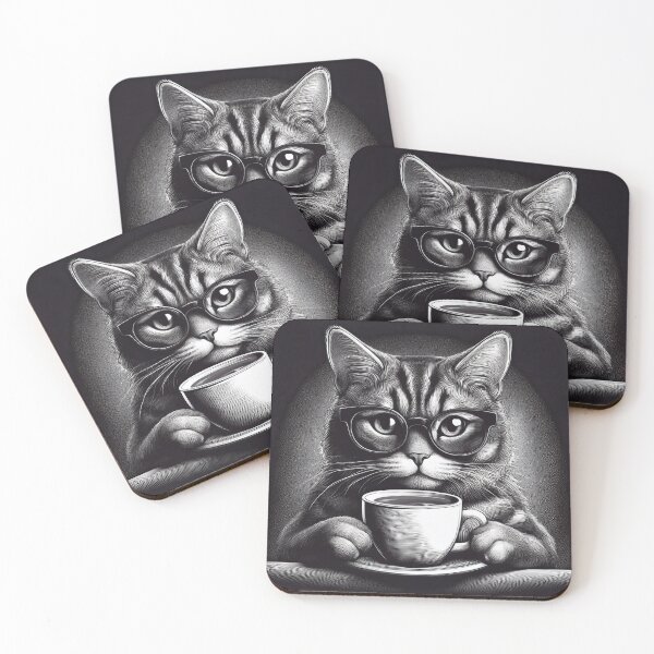 Item preview, Funny up all night Cat drinking coffee designed and sold by Boxing Kangaroo Retail Company.