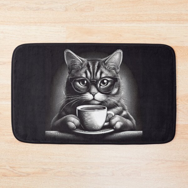 Item preview, Funny up all night Cat drinking coffee designed and sold by Boxing Kangaroo Retail Company.