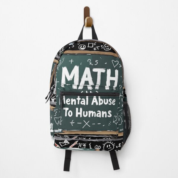 Item preview, Math: Mental Abuse To Humans Funny  - white chalk designed and sold by pixelated_echoes.