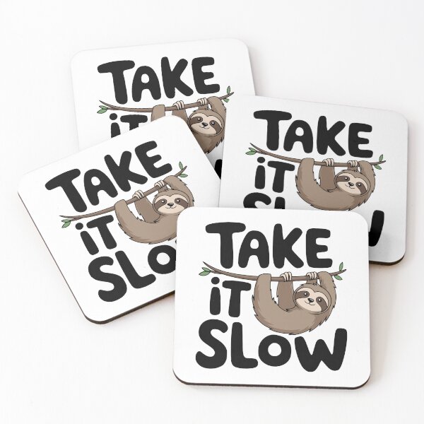 Item preview, Take It Slow! Cute Sloth Pun designed and sold by PMCreative.