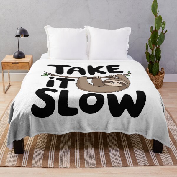 Item preview, Take It Slow! Cute Sloth Pun designed and sold by PMCreative.